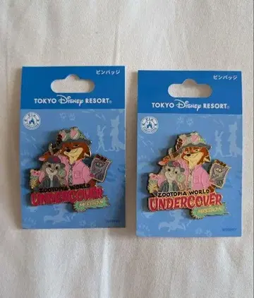 도쿄 디즈니 리조트 주토피아2 핀 배지 닉 & 주디 2개