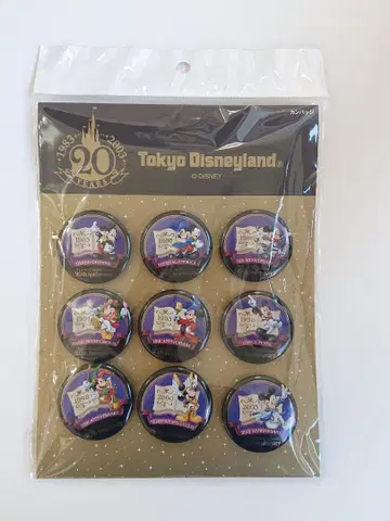 TDL 도쿄 디즈니랜드 20주년 히스토리 배지 미개봉
