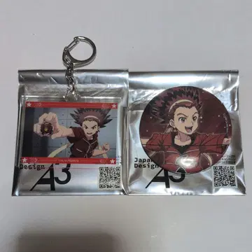 베이블레이드 X 카자미 버드 아크릴 키링 캔뱃지 세트