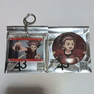 베이블레이드 X 카자미 버드 아크릴 키링 캔뱃지 세트