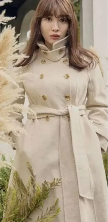 Herlipto Siena River Long Coat rose M