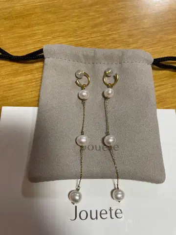 새상품 Jouete 펄 체인 귀찌 인증서 있음