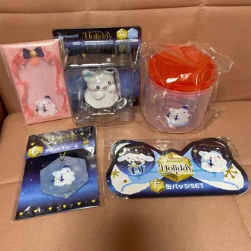 해피 복권 산리오 피규어 하나마루 오바케 5종 세트