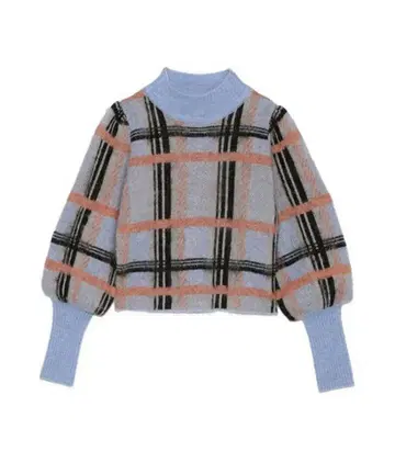 [ 새상품급 ] FURFUR 체크 퍼프 소매 스웨터