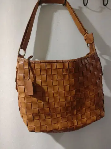 Paquet 뜨개질 가죽 숄더백