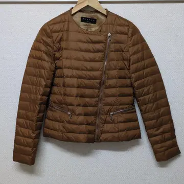 FISLEY 브라운 퀼팅 자켓