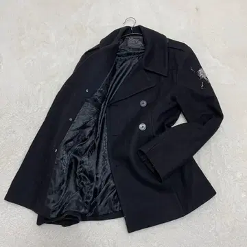 Roen 스와로브스키 스컬 P 코트 블랙 M 사이즈