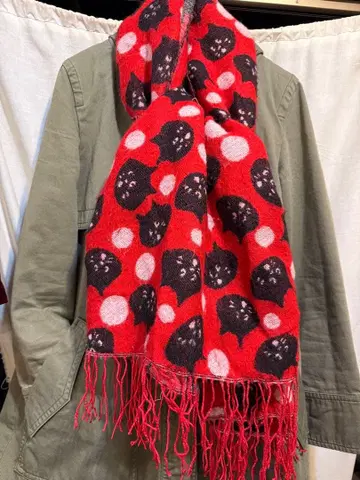 네넷 고양이냐앙 대형 머플러 스톨 크리스마스