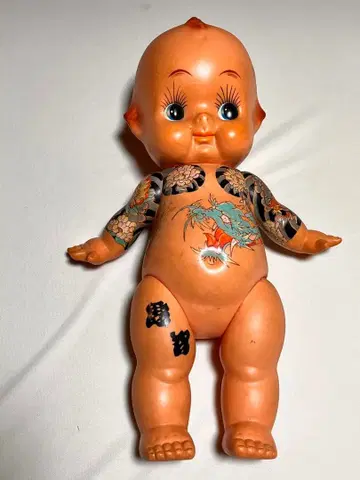 타투 큐피 인형 쇼와 레트로 큐피 컬렉션용 용 패턴