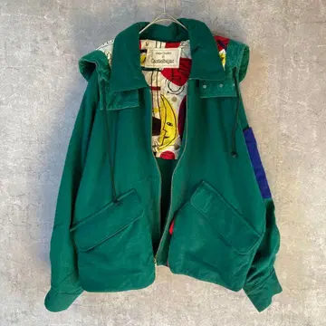 Castelbajac 울 나일론 자켓 패턴 자켓 M 사이즈