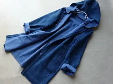 아마카 [리버서블] 울 리버 코트 블루