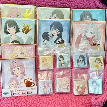 하스노소라 세가 럭키 쿠지 캔뱃지 미니 색지 컴프 세트