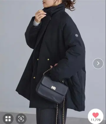 충전솜 테일러드 코트 블랙