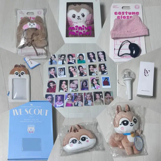 사진 더 있음)아이브가을포카미니브미니니인형 다이브키트2기3기응원봉모자일괄