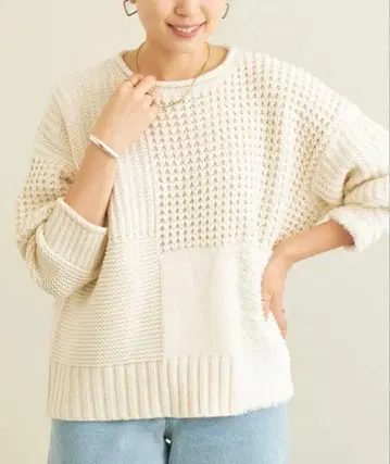 B.C STOCK 패치워크 패턴 니트