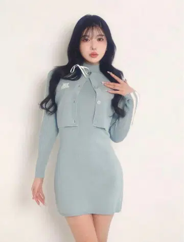 다리치 DD 라인 니트 앙상블 원피스 FREE