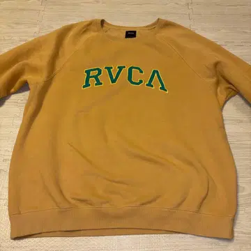 RVCA 루카 로고 맨투맨 트레이닝복 베이지 XL 속기모