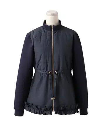 네이비 퀼팅 자켓 허리 조절