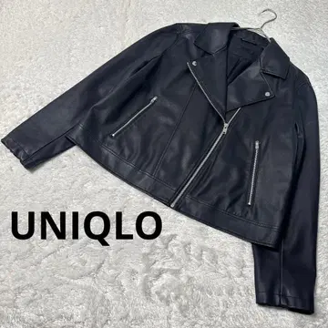 [ 빅 사이즈 ] UNIQLO 유니클로 인조 가죽 라이더 자켓 블랙