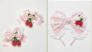 흔들흔들 딸기의 Strawberry Garden 머리띠 소매 장식