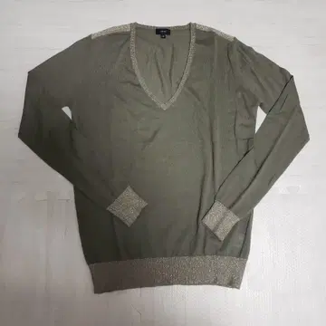 JOSEPH V넥 니트! M. 올리브 그린. 캐시미어 100% 라메