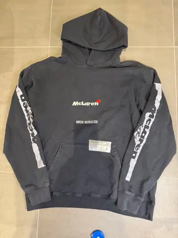 미사용 새상품 McLaren RACE SERVICE 후드티 블랙