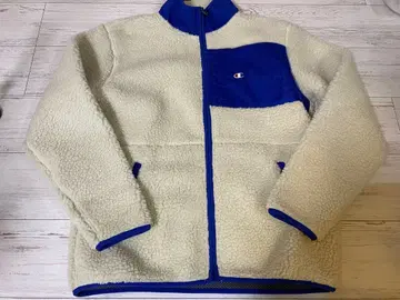 Champion 플리스 자켓 L 사이즈 아이보리/블루