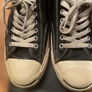 CONVERSE 잭퍼셀 블랙 가죽 스니커즈