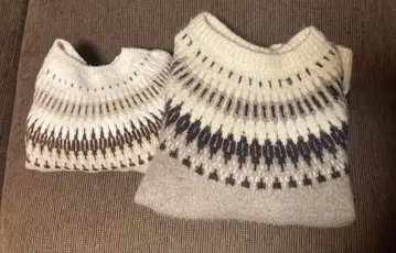 모자 코디 90cm 노르딕 무늬 니트 안티로자 홀리데이