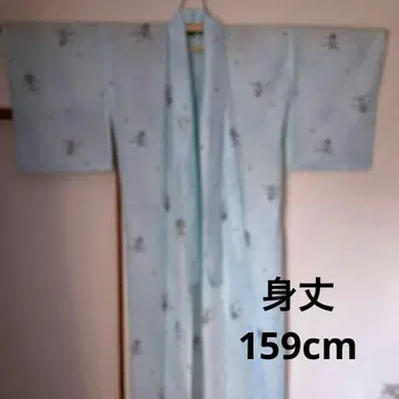 여름 기모노 샤 기모노 워셔블 기모노 스카이블루