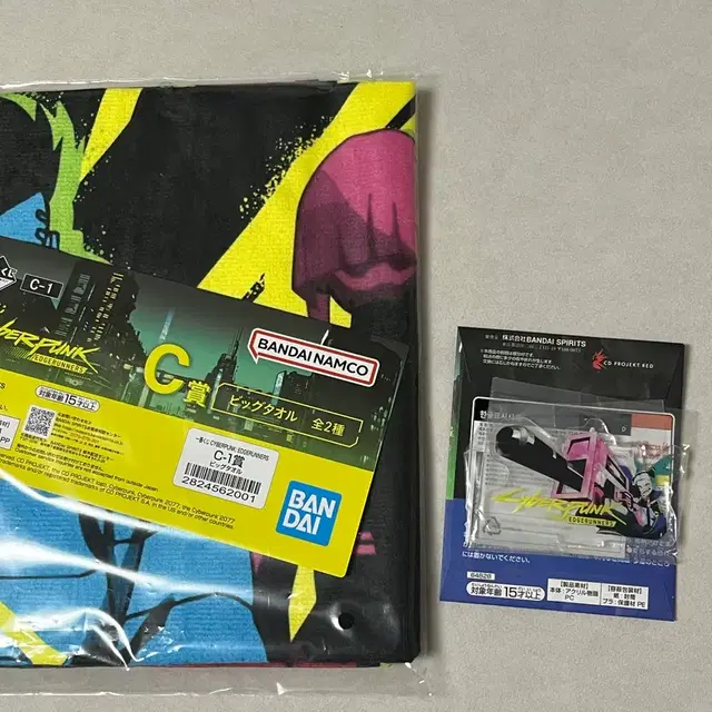 제일복권 쿠지 사이버펑크 C상 타올+레베카 아크릴 스탠드