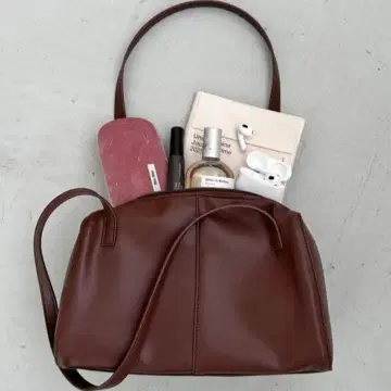 Discoat 스퀘어 흐물흐물 보스턴 백 브라운