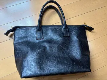 가죽 미니 토트 페이즐리 천연 가죽