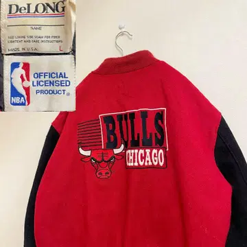 90s USA제 DeLong 시카고 불스 바시티 자켓 NBA L