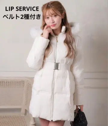 LIP SERVICE 볼륨 퍼 페이크 다운 코트 M