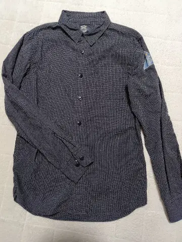 challenger 챌린저 흑백 도트 패턴 긴팔 셔츠