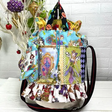 롤라라이 패널 포켓과 파우치 포함 복조리 백 핸드메이드