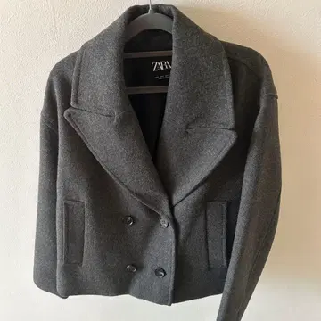 ZARA SHORT DOUBLE-BREASTED COAT