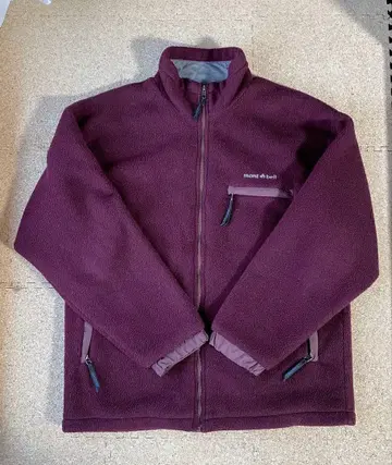 몽벨 90s mont-bell 플리스 자켓 풀 집업 버건디