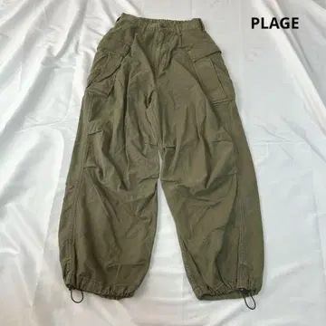 PLAGE 카고 팬츠 카키 올리브 사이즈 34
