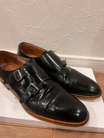 REGAL 블랙 더블 몽크 스트랩 슈즈