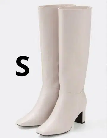 GU 힐 롱 부츠 라이트 그레이 베이지 계열 S 사이즈