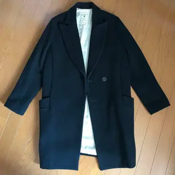 DENDROBIUM 바빌론 체스터 코트 블랙 블랙