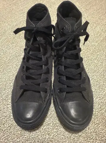 컨버스 블랙 하이컷 스니커즈 24cm