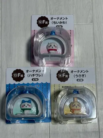 치이카와 (먼작귀) 에니마이 복권 오너먼트 3개 세트