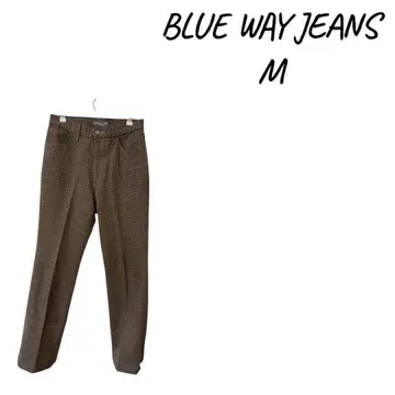 BLUE WAY JEANS 체크 무늬 캐주얼 팬츠 M