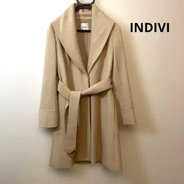 INDIVI 베이지 롱 코트 사이즈 38