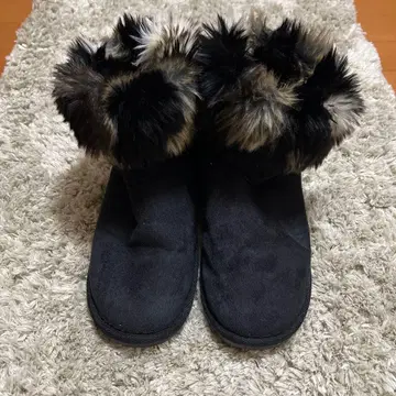 [ AZUL ] 블랙 스웨이드 숏 어그 부츠