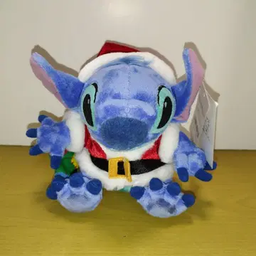 스티치 산타 의상 크리스마스 봉제 인형 약 18cm 디즈니 스토어