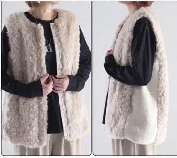 FURRY 퍼 사이드 절개 베스트